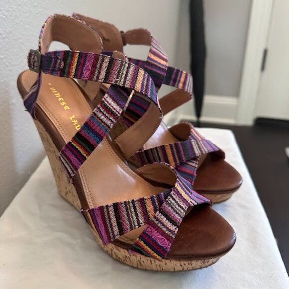Chinese Laundry Wedge Colorful Heels - Picture 1 of 6